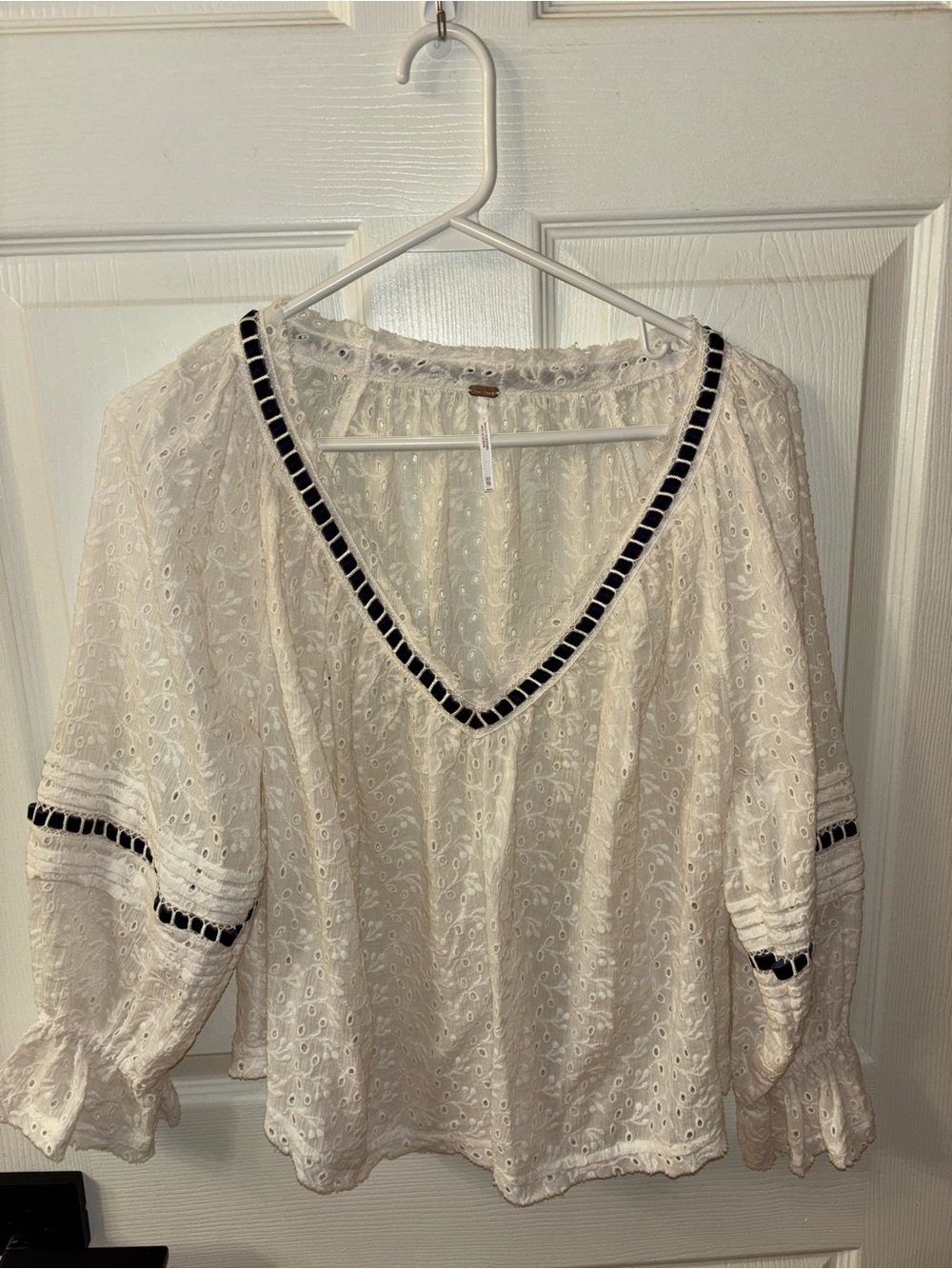 Free People Darcy Eyelet Blouse – Size XS